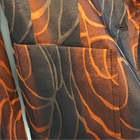 Retro Tuzzi blazer. Rust with pattern. Size 12 - Picture 2 of 4